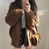 New Fashion Autumn Winter Sweater Long Sleeve Solid Color Knit Tops Cardigan Women's Clothing Casual Sweater