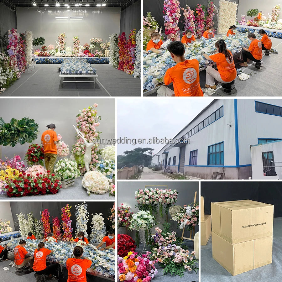 Realistic Artificial Silk Pink and White Butterfly-shaped Floral Decorations and Light Luxury Wedding Backdrop for Mother's Day