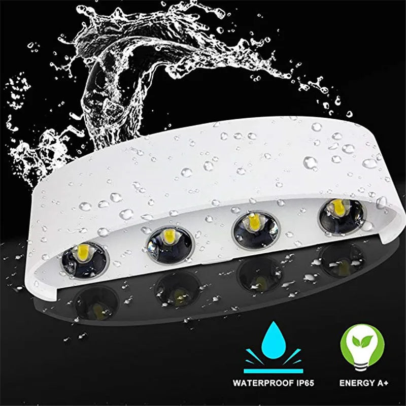 Nordic Wall Lamp Led Aluminum Outdoor Indoor Ip65 Up Down White Black Modern For Home Stairs Bedroom Bedside Bathroom Light