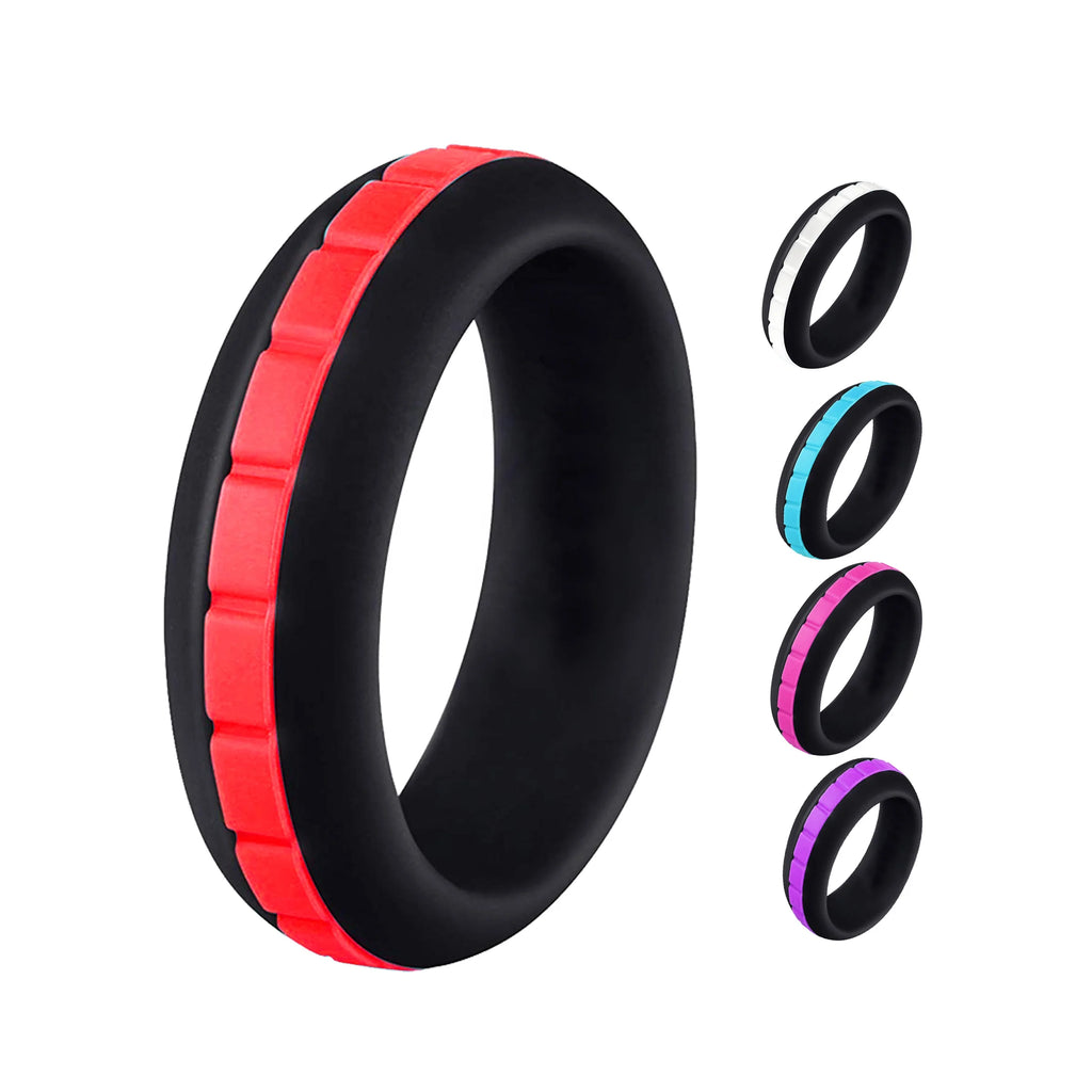 DIY Style Women Silicone Wedding Ring Thin Breathable Silicone Sports Rings for Men