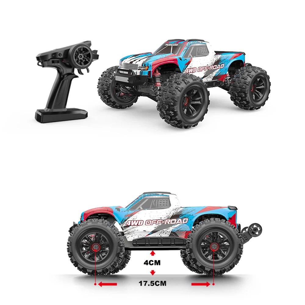 MJX 16208 Monster Trucks 2.4G 45KM/H High-Speed Off-Road Truggy 1/16 Brushless RC Hobby Car Remote Control Metal Vehicle Charger