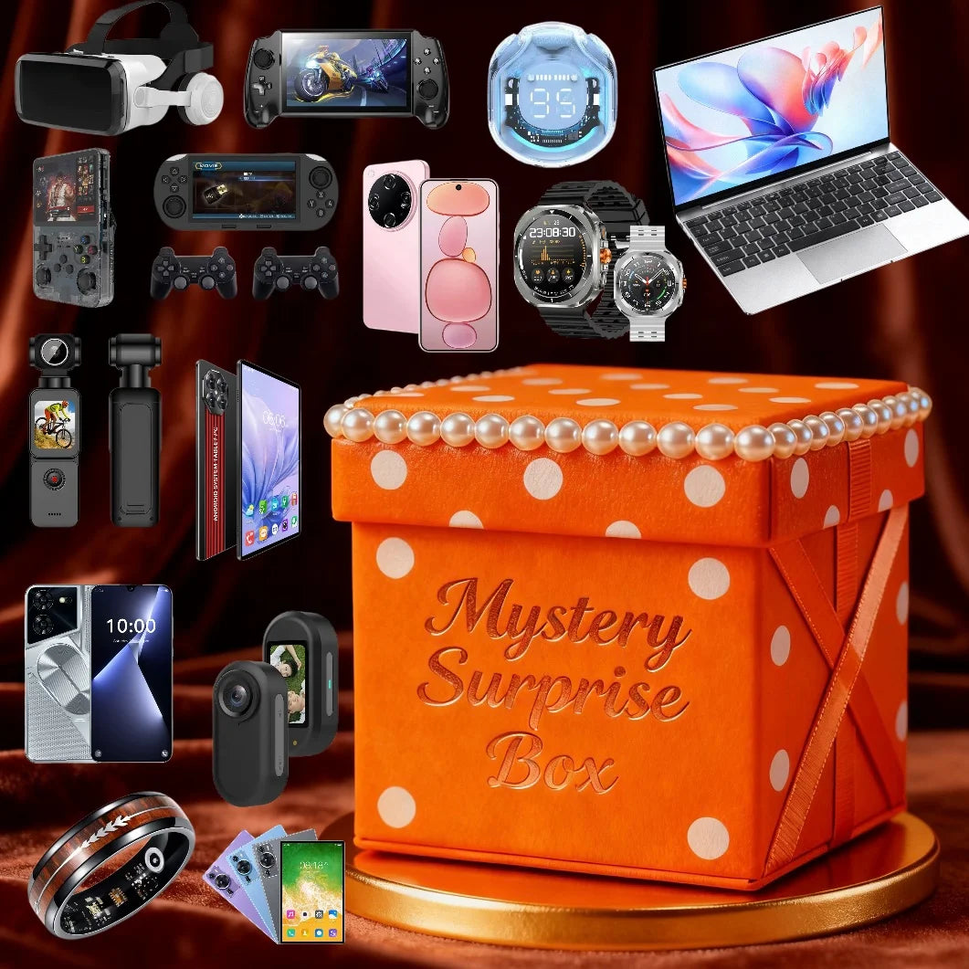 High Quality Electronics Mystery Festival Gift Random Boxes with 5 Pieces Smartphone 5g Smart Watch Earphone Surprise Blind Box