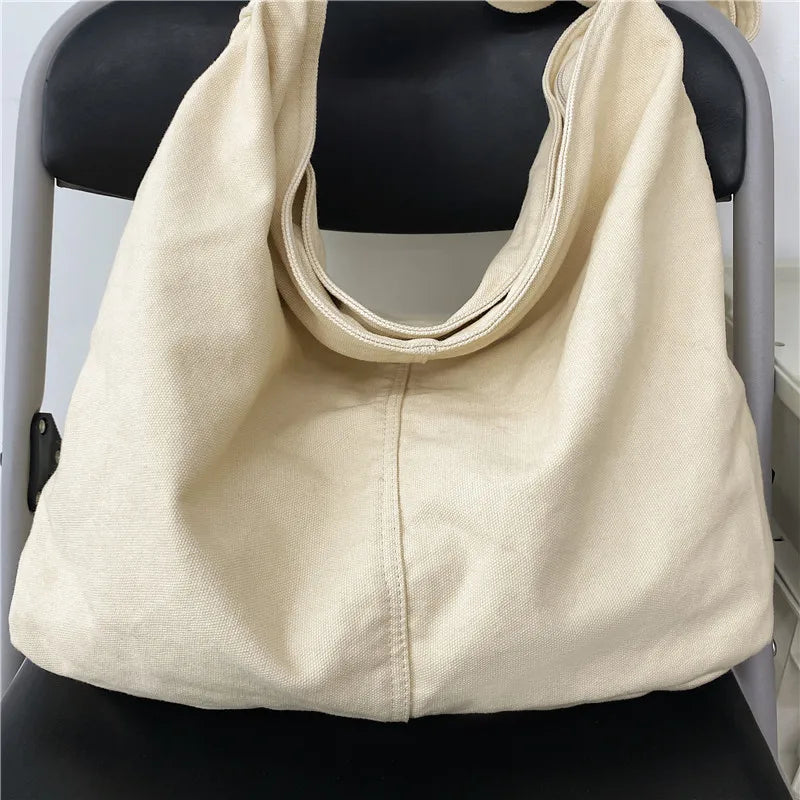HOCODO New Bags for Women 2022 Canvas Shoulder Bag Fashion Large Capacity Handbags Female Casual Travel Bags Soft Crossbody Bags