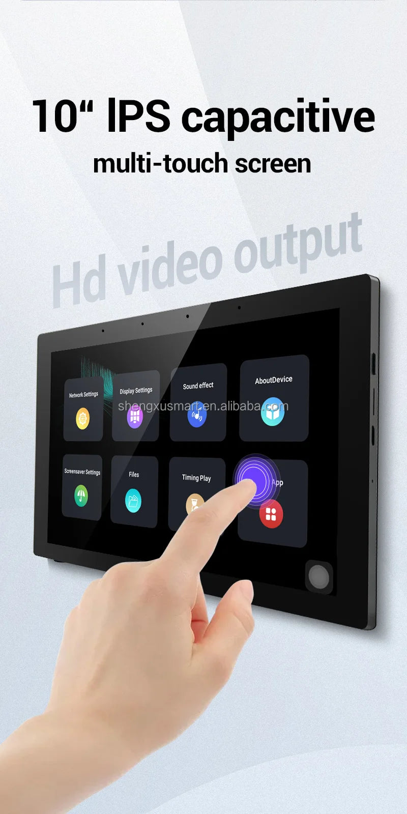 10-Inch BT Smart Home Audio System Wall Amplifier Panel  Music Controller WIFI Wall Home Theater Systems