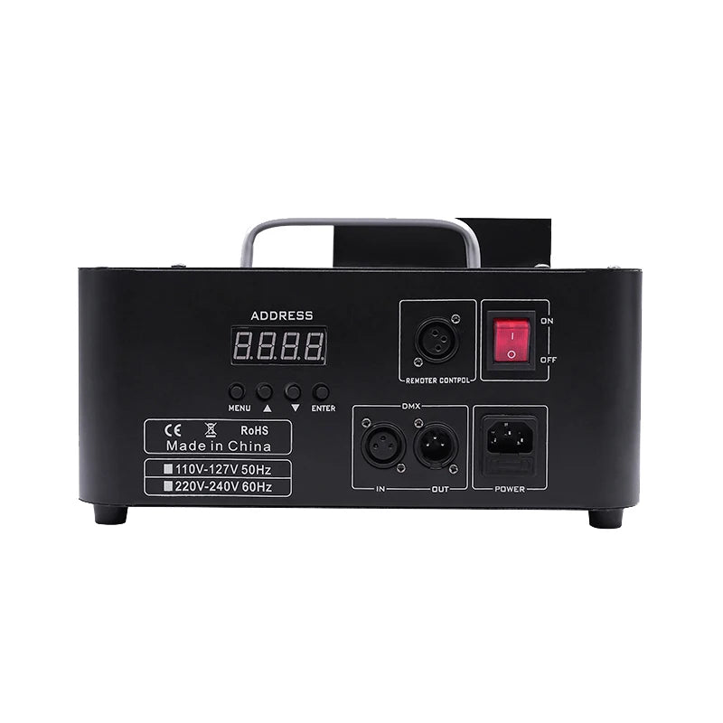 High Power DJ Stage Smoke Machine 24x9W RGB 3in1 Led 1500W Fog Machine DMX Remote Vertical Fogger for Disco Music Party Wedding