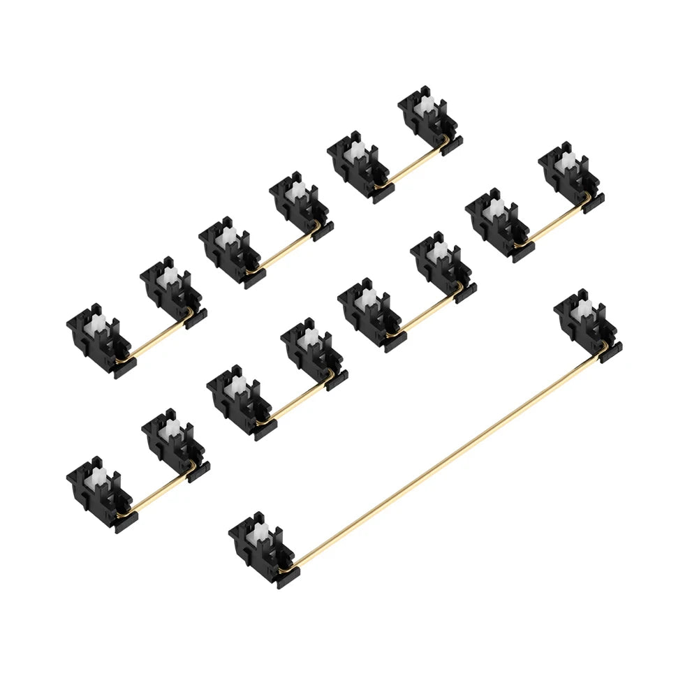 DUROCK Piano Plate Mount Stabilizers 2u 6.25u 7u Panda Stabilizer Gold-plated Wire Plate Stabs Smokey Clear Keyboard Stabilizers