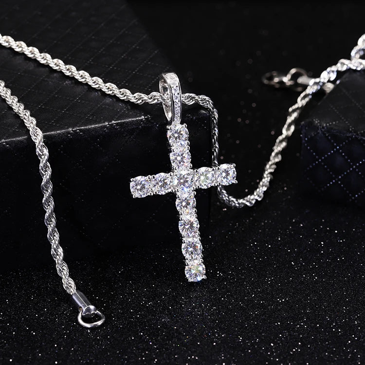 Wholesale Price Ready to Ship Gold Plated Pendant VVS Moissanite Diamond 925 Sterling Silver Charms Pendant for Necklace Jewelry