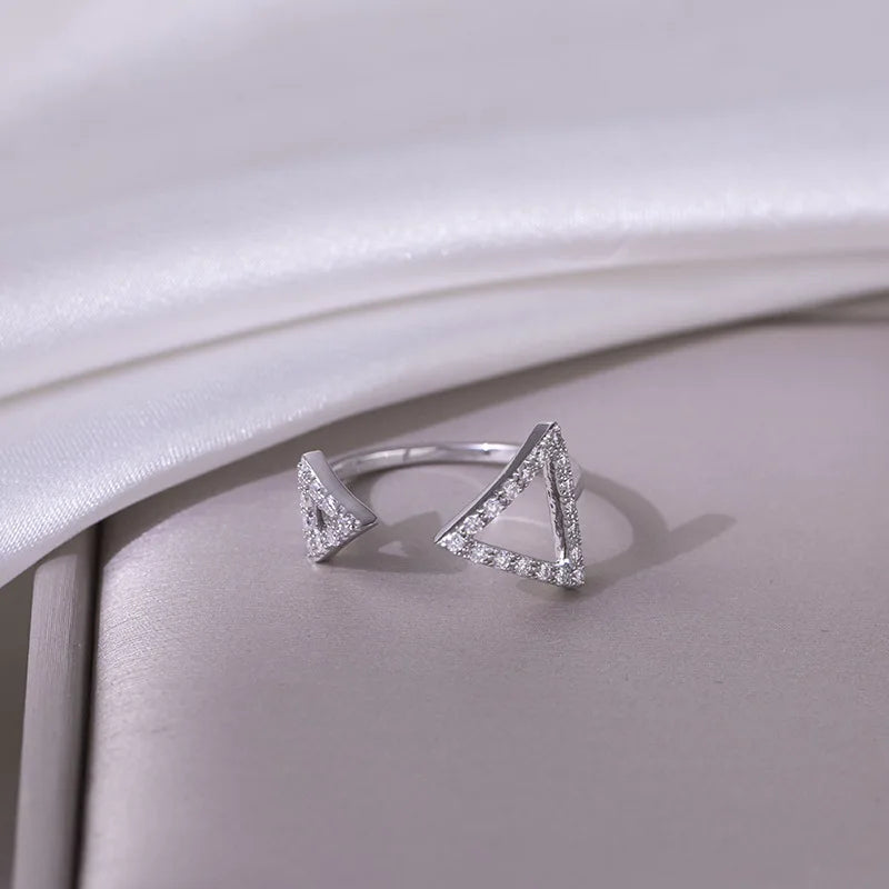 Ruizuan Rhodium Plated Silver Eternity Band Rings Moissanite Trendy Bezel Setting Cross Design Girls Bulk Certified Rings for