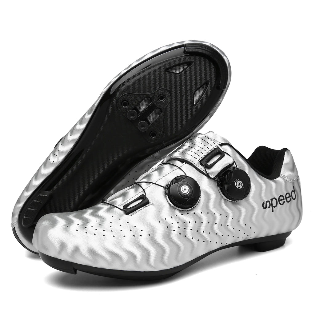 Custom Cycling Shoes for Men and Women Fashionable Road Mountain Bike Booster Riding Shoes with Mesh Lining Rubber/Nylon Insole