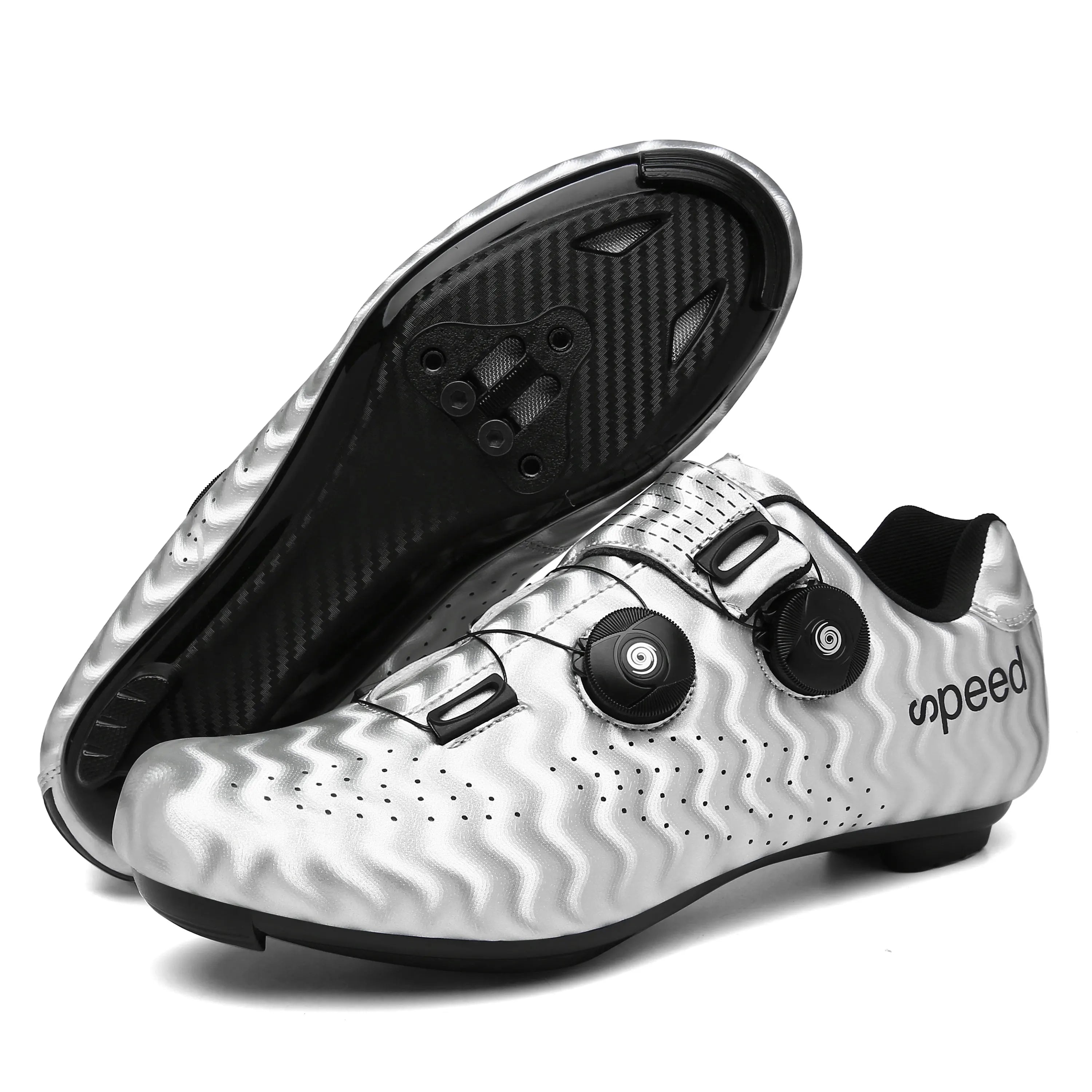 Custom Cycling Shoes for Men and Women Fashionable Road Mountain Bike Booster Riding Shoes with Mesh Lining Rubber/Nylon Insole