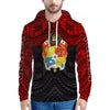 Men's Hoodies Custom Blue Polynesian Pohnpei Tribal Designer Sweater Boy Casual Oversized Hoodies Sweater