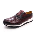 Premium Quality Handmade Italian Men Oxford Sneakers Shoes Genuine Leather Print Lace-Up Casual Shoes