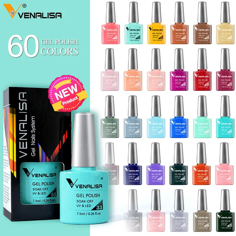 Venalisa Nail Gel Polish Fall Nail TPO FREE Long Wear Semi Permanent Soak Off UV LED Gel Nail Polish Gel Lacquer