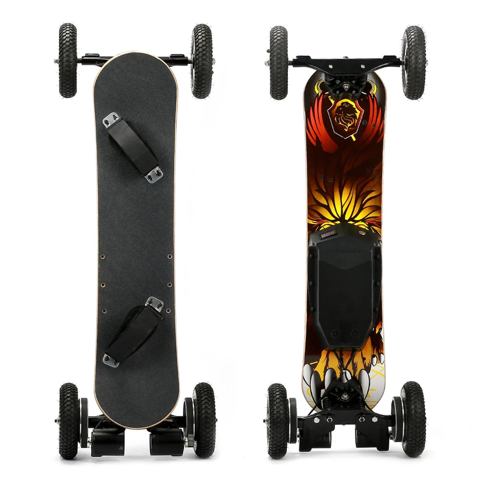 Guangdong Black 2000W Adult Longboard Custom Off Road All Terrain Electric Skateboard Deck 8.5