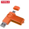 High Quality 2-in-1 Smart Phone Pendrive 8GB to 128GB 2.0 USB C Stick Type C Flash Drives New Plastic Product
