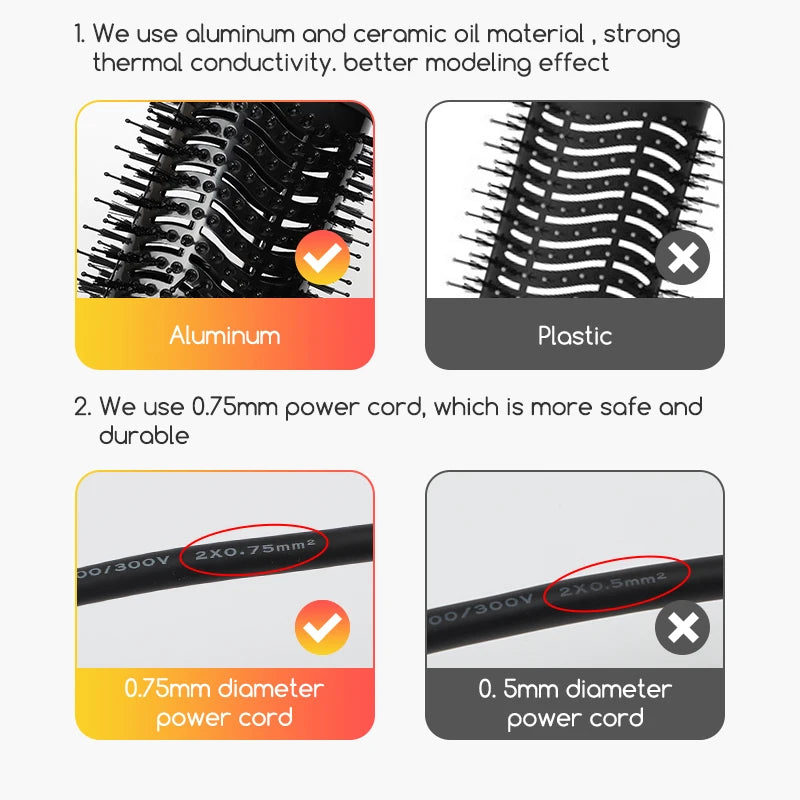 Cheap Price Manufacturer Multi Electric Brushes Professional Hot Air Combs Hair Dryer Brushes Straightener Comb Brush