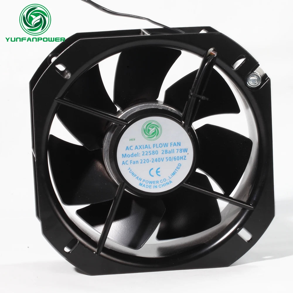 225mm Metal Blade AC Cooling Fan/ac Axial UPS Fan /22580 mm 9inch 380v Volt Fan