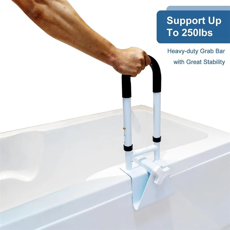 MSMT 040053 Suction-Assist Shower Handles Bathroom Safety Bar Home Use Bathtub Grab Bars Hand Grip Balance Support Steel+Nylon