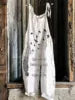 S-3XL Summer Women's New Sweet Small Fresh Print Retro Wide Leg Jumpsuit Printed Floral Cami Jumpsuit