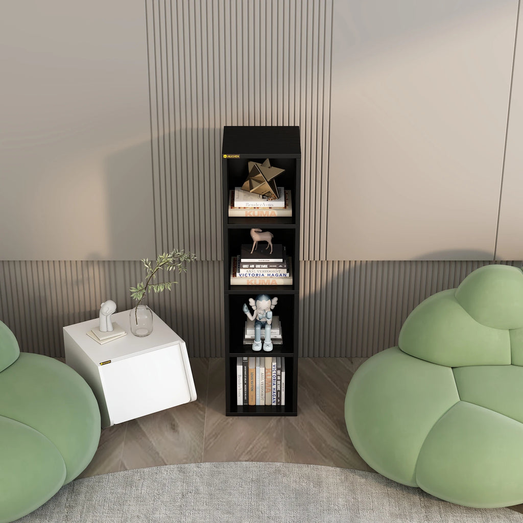 YQ FOREVER New Design Four Story Bookshelf Wooden Cabinet Living Room Furniture