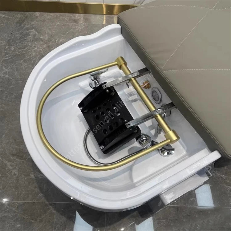 KISEN Salon Furniture Professional Head Spa Salon Station With Head Spa Equipment Massage Table Shampoo Basin Hair Wash Bed