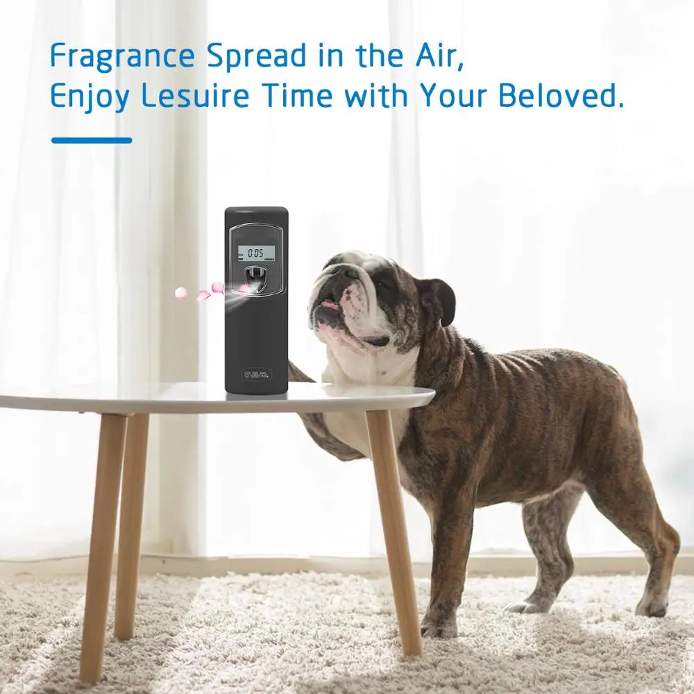 SVAVO Wall-mounted Automatic Perfume Dispenser LCD Screen Automatic Aerosol Dispenser for Toilet Bashroom Livingroom