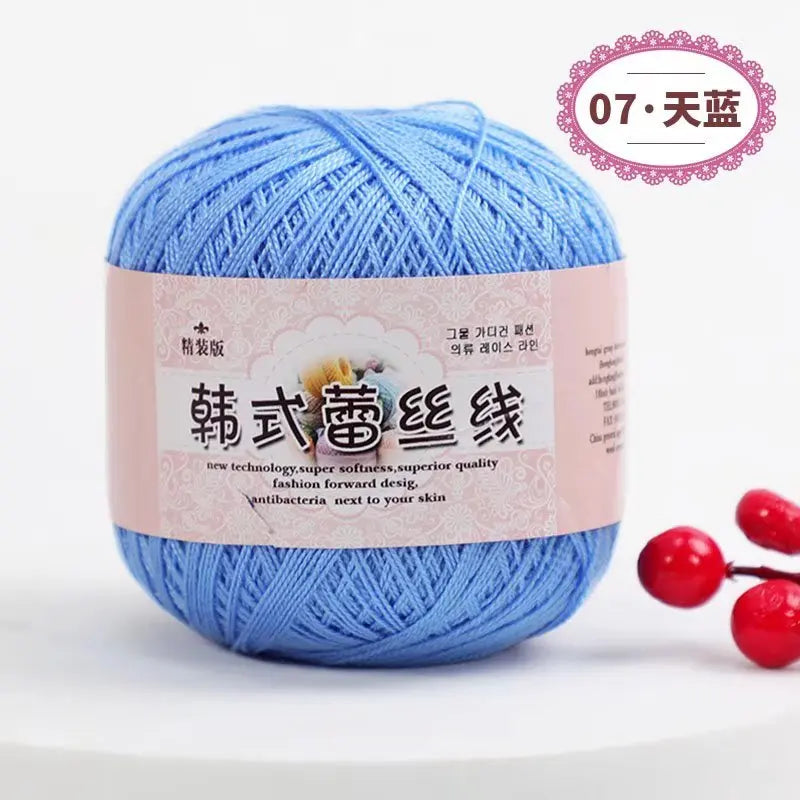 Korean Handmade Knitted Sweater Coaster Jacket DIY Baby Pure Cotton Yarn Carded Dyed Anti-Pilling