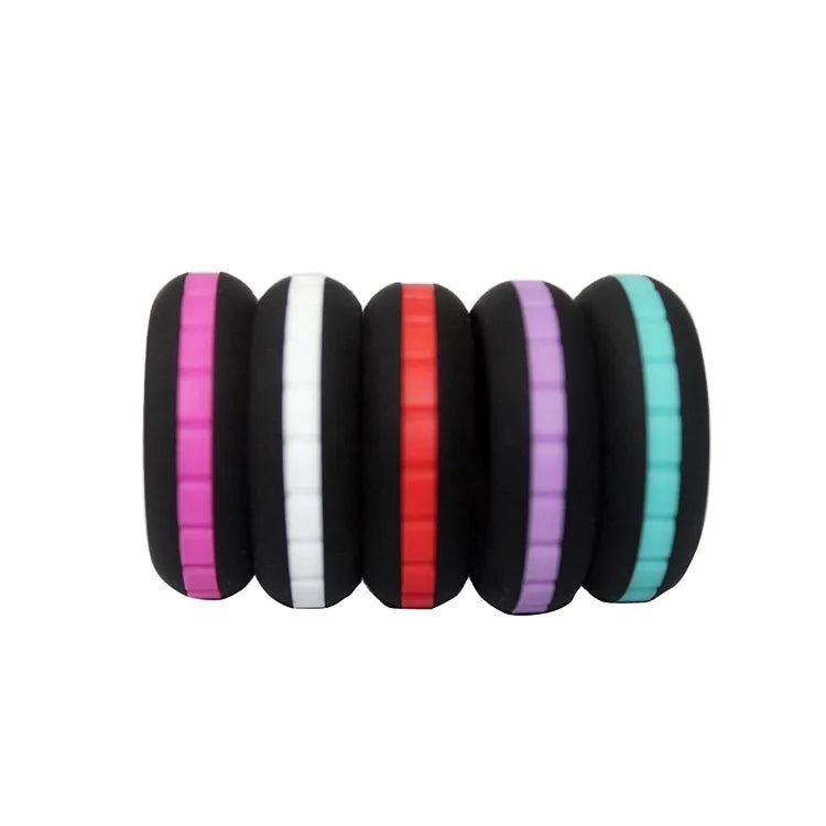 DIY Style Women Silicone Wedding Ring Thin Breathable Silicone Sports Rings for Men