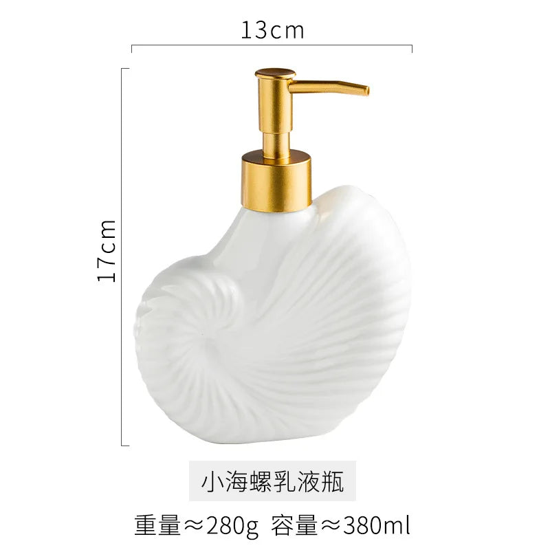 Minimalist Nordic Style Ceramic Dispensing Bottle for Hand Soap Shower Gel or Shampoo Hotel Bathroom Set Supplies