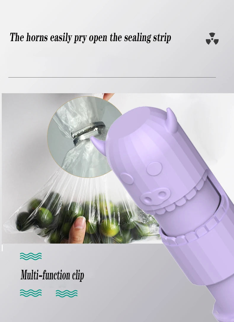 Portable Chip Bag Sealer Plastic Package Storage Bag Clip Mini Sealing Tong Handy Sticker Seal for Food Snack Kitchen Gadgets