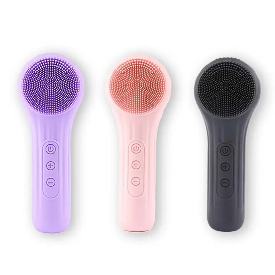 Waterproof Electric Silicone Face Scrubber for Deep Cleansing, Exfoliating, Massage