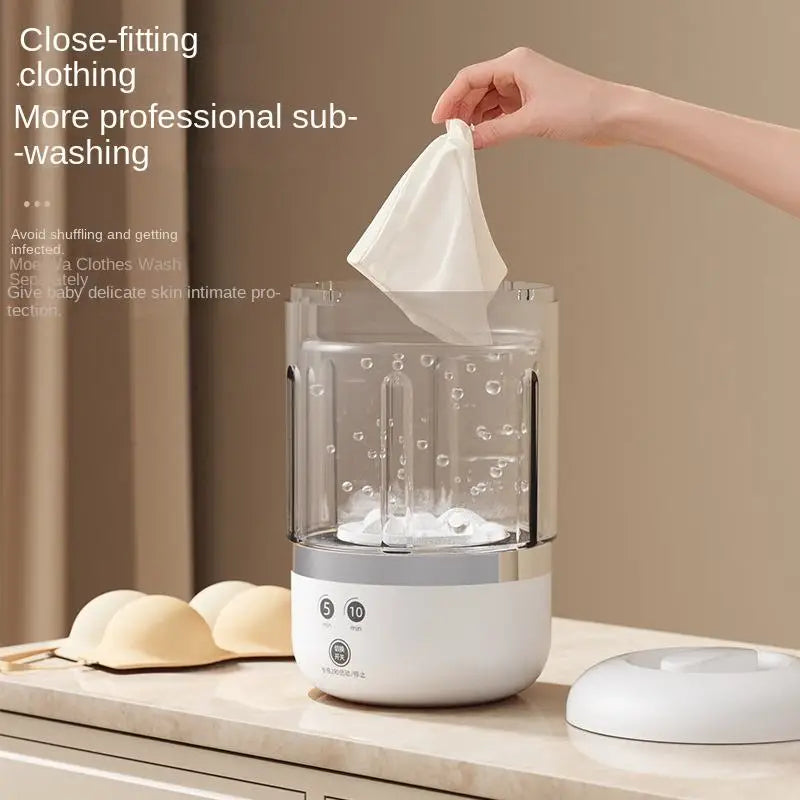 Mini Washing Machine, 2L Compact & Quiet. Say Goodbye to Hand-Wash Underwear/Socks. Perfect for Travel, Dorm, Daily Use