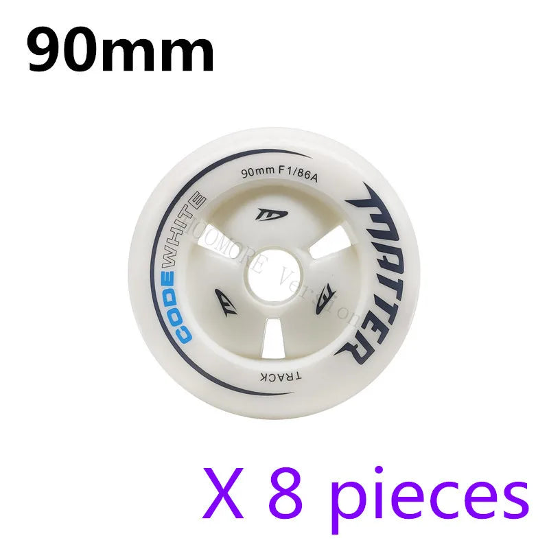 CODE White Matter G13 Marathon Speed Inline Skates Wheel 90mm 100mm 110mm High elastic Matter Gi3 Race Skating Wheels F1 86A 6/8