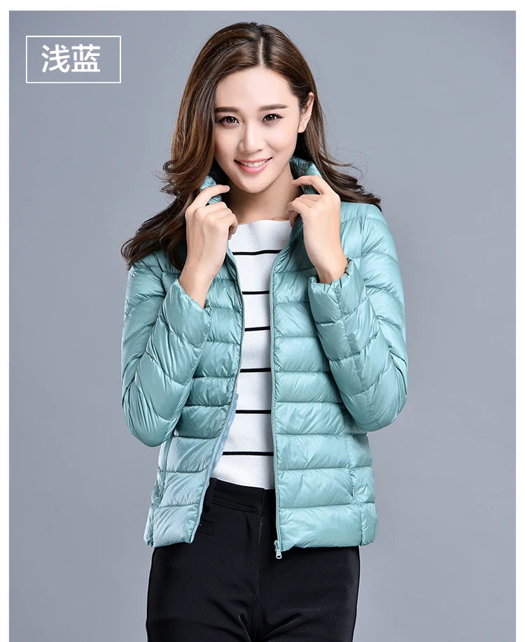 Spring Autumn Women Jackets 2024 Winter Female White duck down Jacket Fashion Ultralight Women Parka Packable Casual Puffer Coat