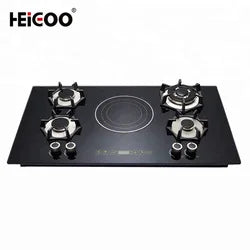 High Quality Indoor Built in Tempered Glass Honeycomb Burner Gas Stove