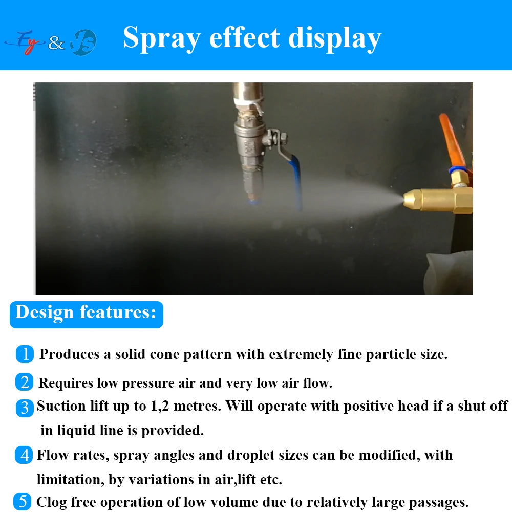 YS Quality Brass Siphon Oil Burner Nozzle, 30609 Waste Oil Burner Nozzle, Diesel Heavy Oil Nozzle