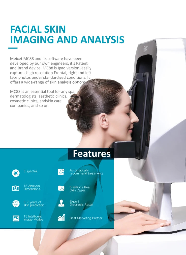 2024 AI Magic Mirror Facial Skin Analyzer Targeting Face Model MC88 with Plug Compatibility-IT JP US ZA