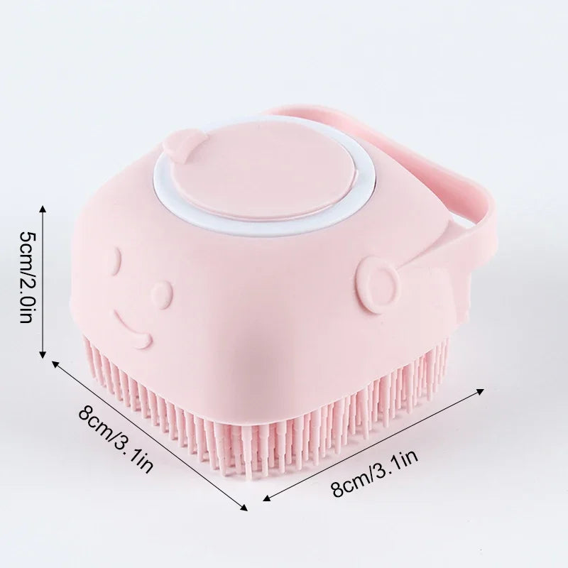 2in1 Pet Bathing Brush Multifunctional Massage Comb Shampoo Shower Gel Silicone Cleaning for Dog Cat All Pet Grooming Supplies
