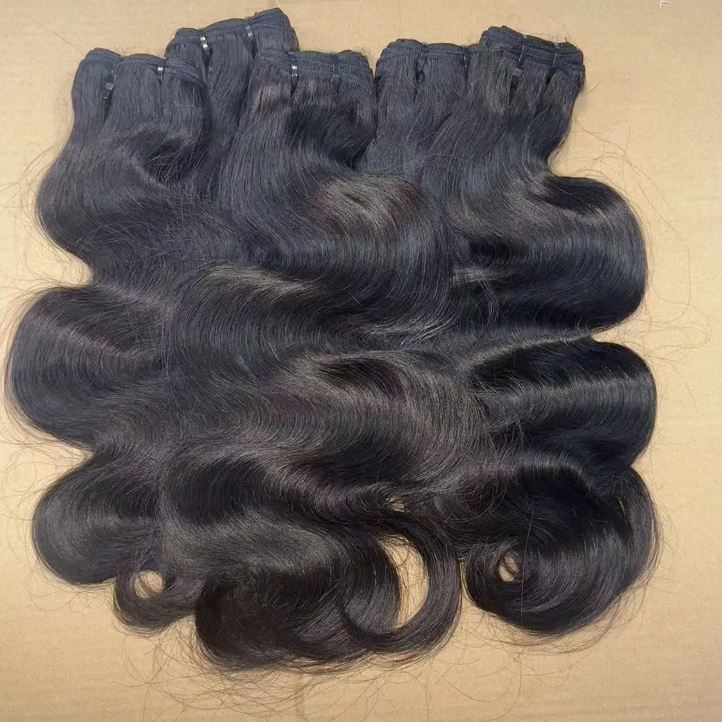 10-24 Inch  Wholesale Body Wave Hair Bundles Raw Vietnamese Hair Double Drawn Raw Bundles Human Hair Vendor