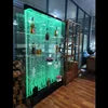 Home Wine bar Cabinet Furniture Colourful Acrylic Water Bubble Wall Led Wine Cabinet