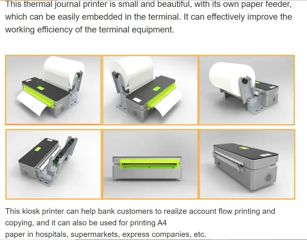 Amydor AMD260 Kisok Printer, A4 Thermal Printer 216mm  8 Inch