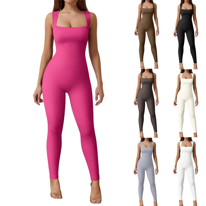 Women's Fitness Suit Short Sleeves Backless Hip-Lifting Slimming Sports Jumpsuit Body Training Aerial Plus Size Sports Clothing