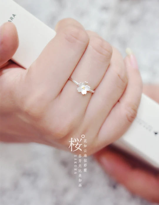 Wholesale Flower Gold Silver Plated Ring for Women Fashion Jewelry Adjustable Rings