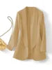 X818 # Best-selling Spring Autumn Women Jackets Elegant Temperament Solid Color V-Neck Long Sleeve Suit Blazers for Women