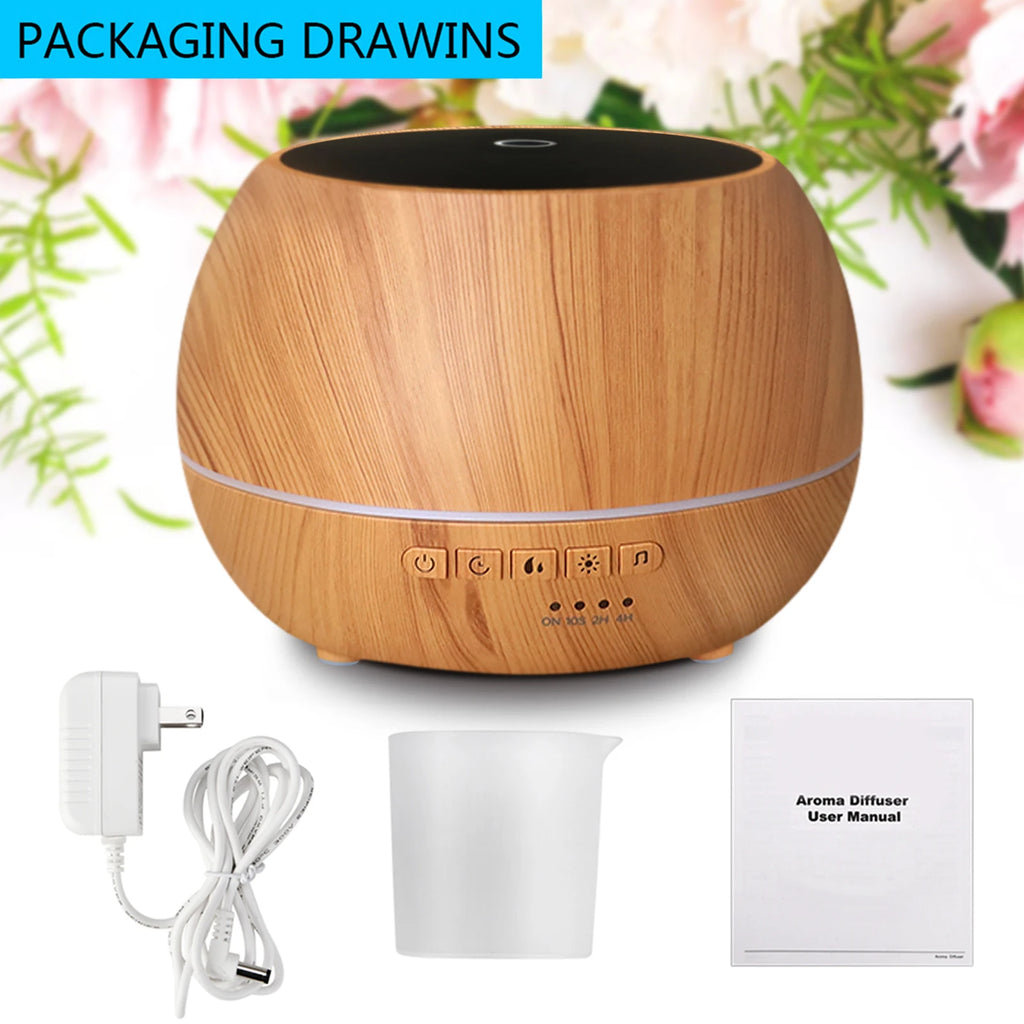 Smart Alexa 500ML Electric Essential Oil Aromatherapy Ultrasonic 36dB Low Noise App-Controlled Wifi Aroma Diffuser Home Office