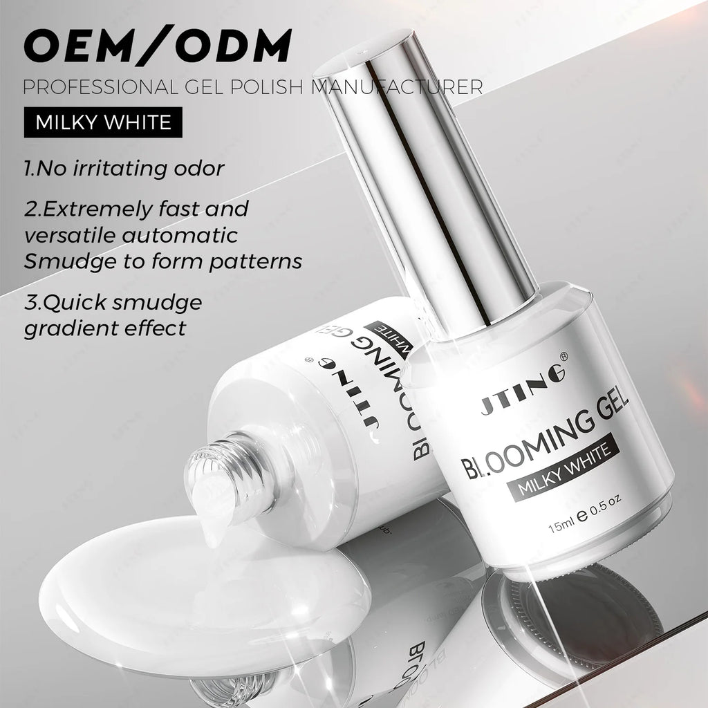 JTING Newest Milky White Blooming Gel Nail Art Painting Gel OEM/ODM Custom Nail Gel Polish Private Brand Design Nail Supplier