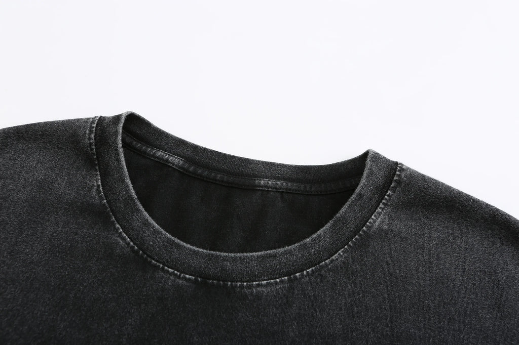 Vintage Washed Oversized Christian Bubble Letter Print T-shirt Retro Streetwear Casual Cotton Tee US Stock