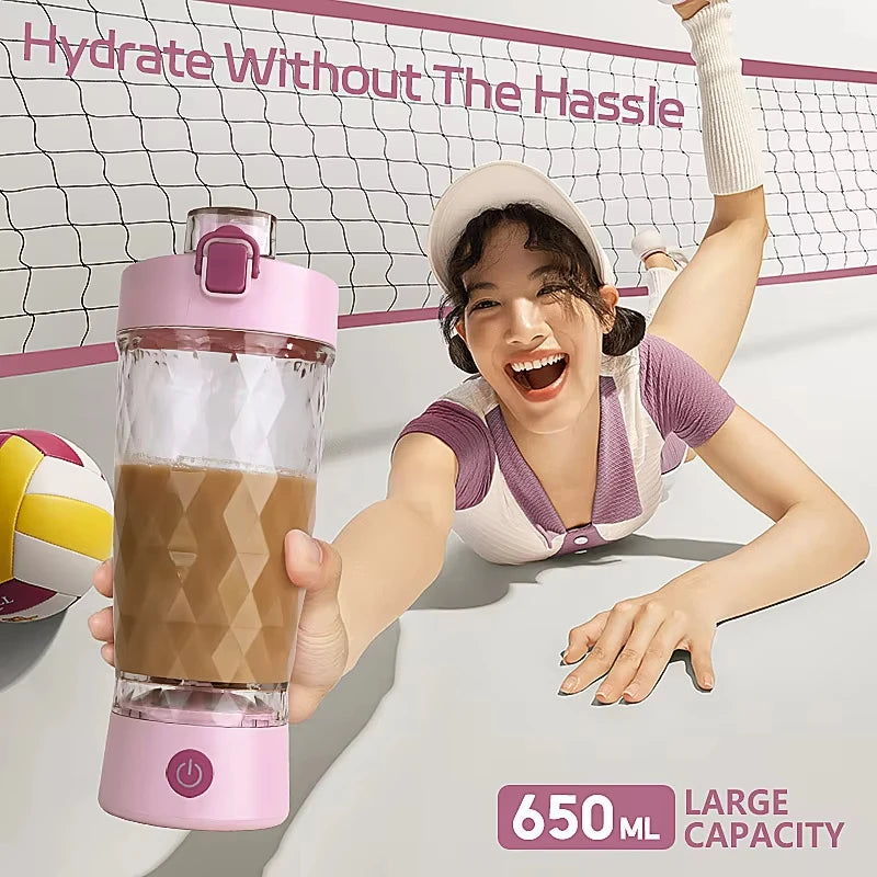 Automatic Protein Blender Shaker Bottle Best Electric Motivation for Gym Use New Design Logo Printing USB Storage Household RV