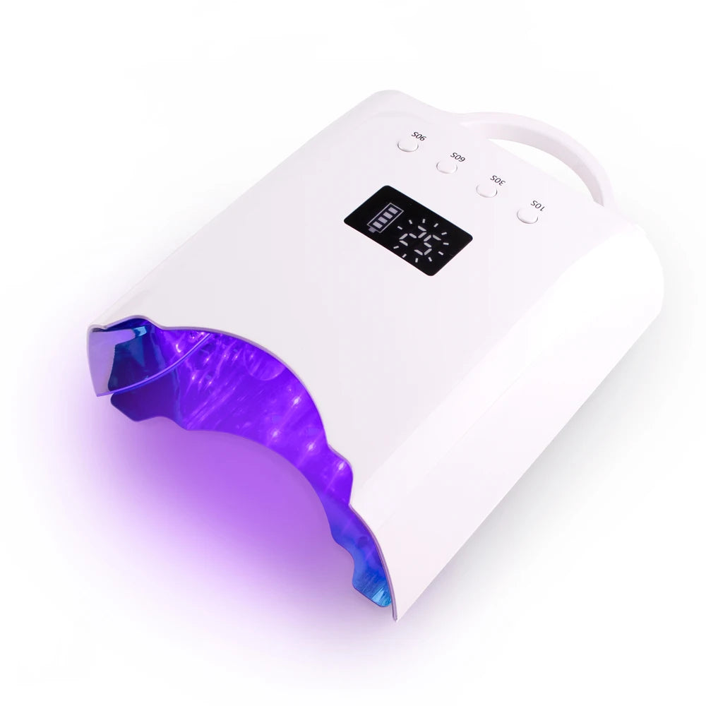 2025 Professional Hot Selling Pro Cure Rechargeable Cordless 78w Gel UV Led Nail Lamp With Removable Base Design