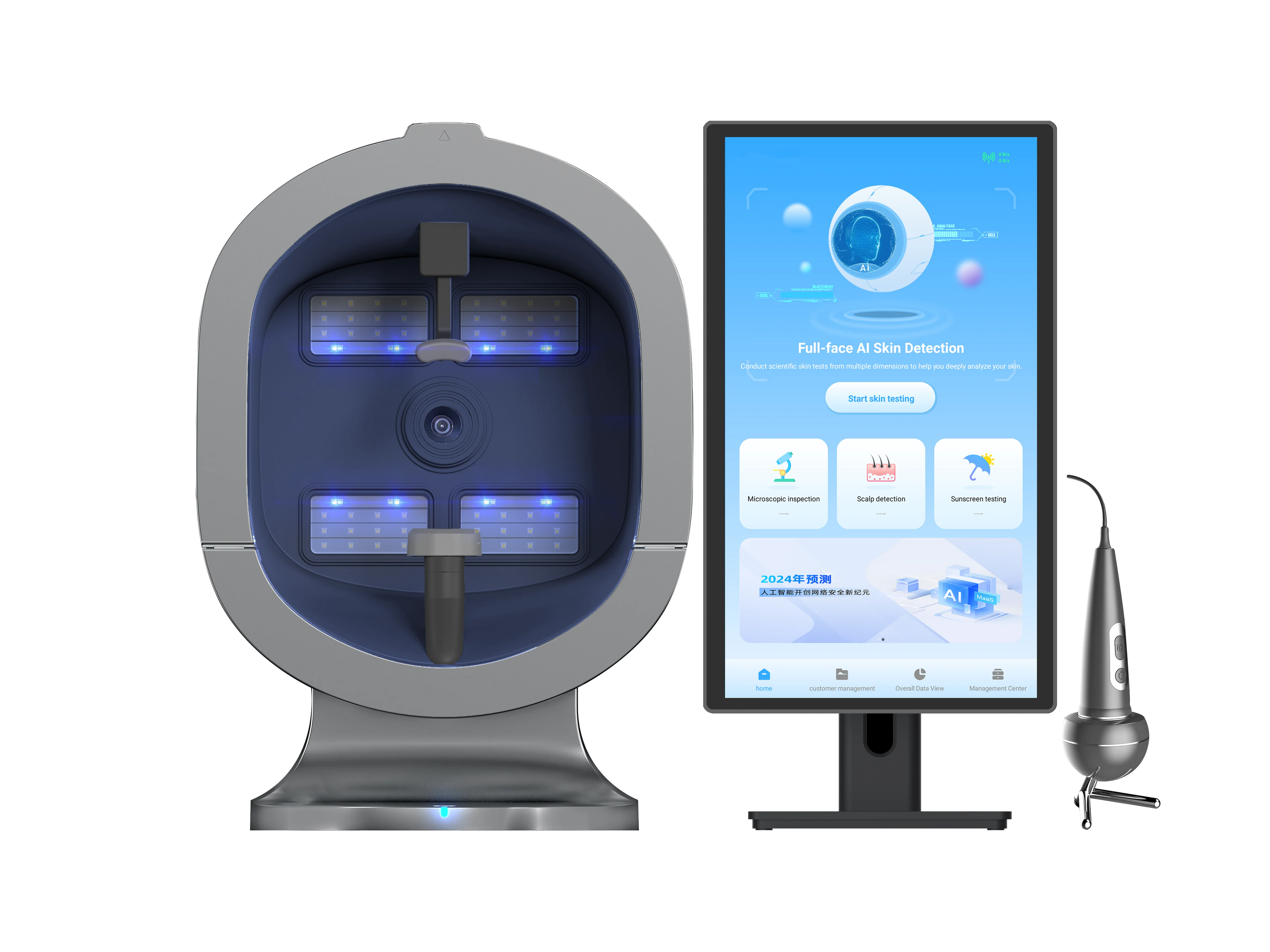 36 Million Pixel X5pro Pro AI Home Use Skin Analyzer Microscopic Scalp Detector for Sexual Detection and Skin Problems